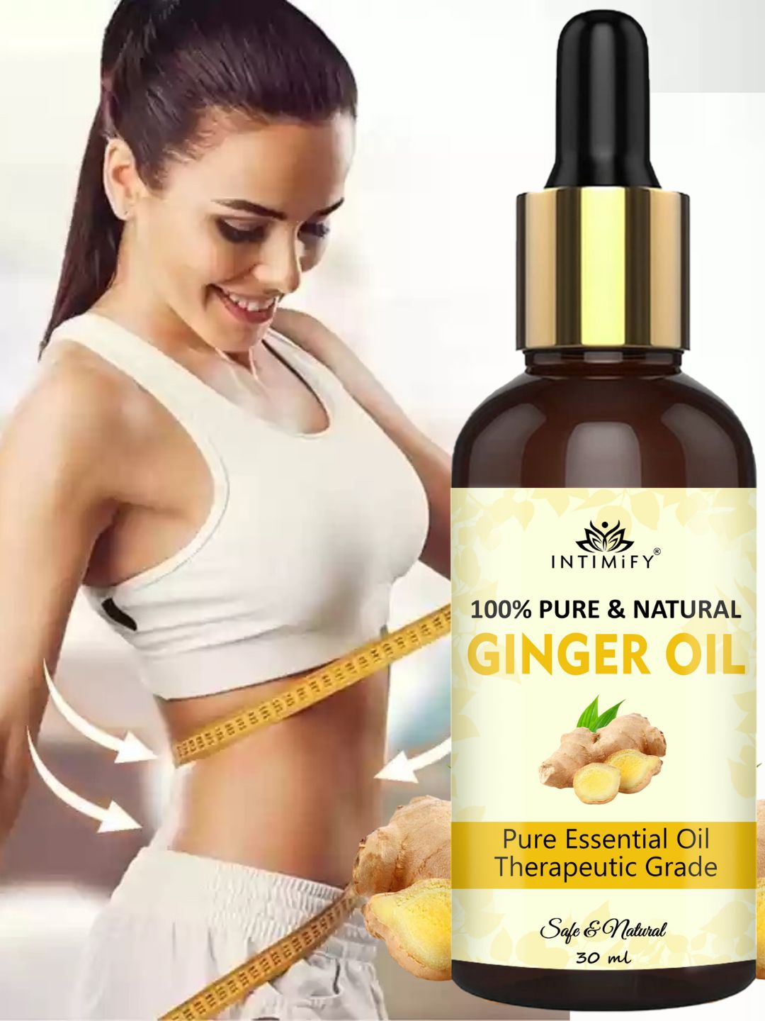 

INTIMIFY Pure & Natural Therapeutic Grade Ginger Essential Oil - 30 ml, Yellow