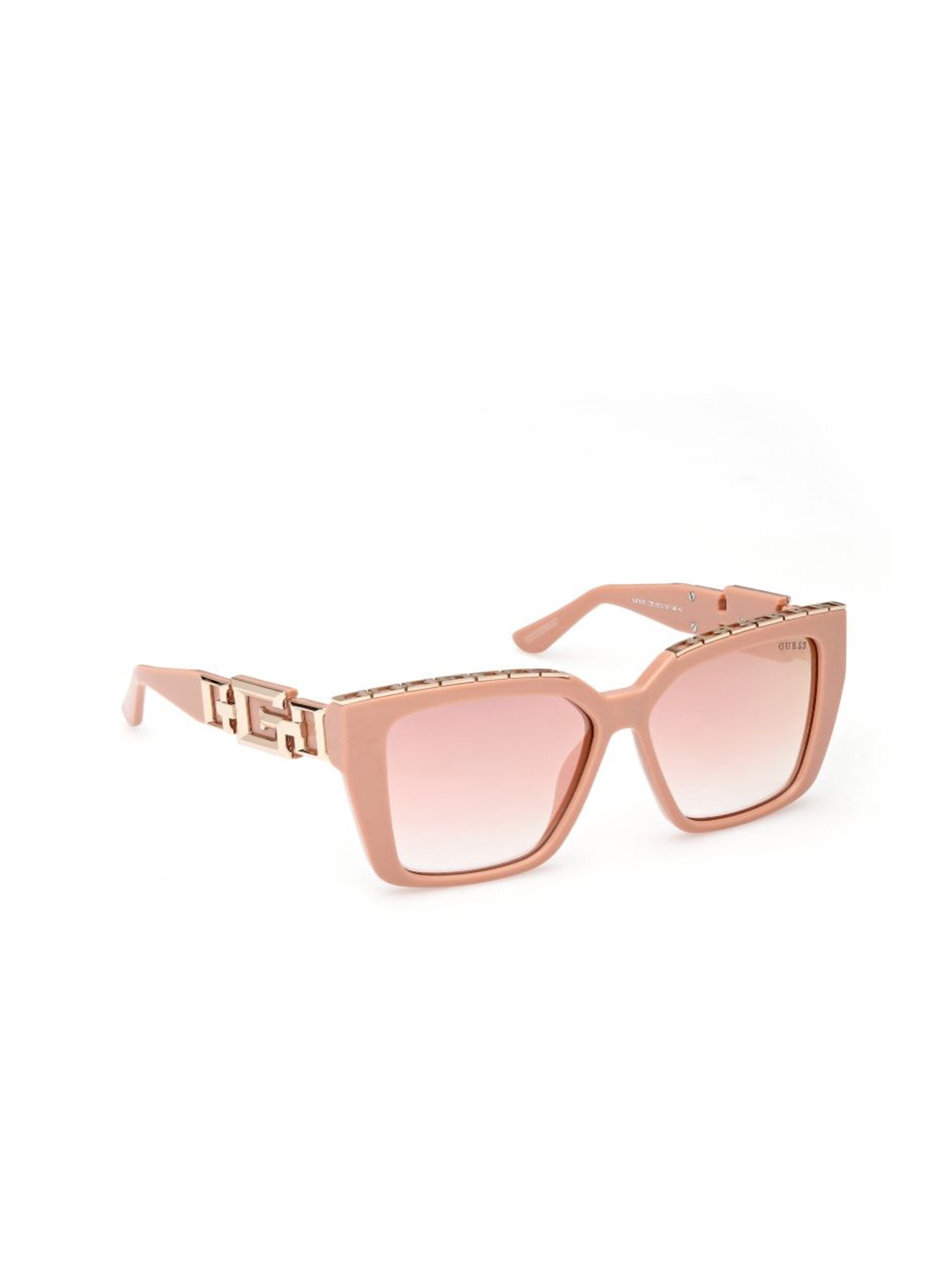 

GUESS Women Square Sunglasses with UV Protected Lens, Pink