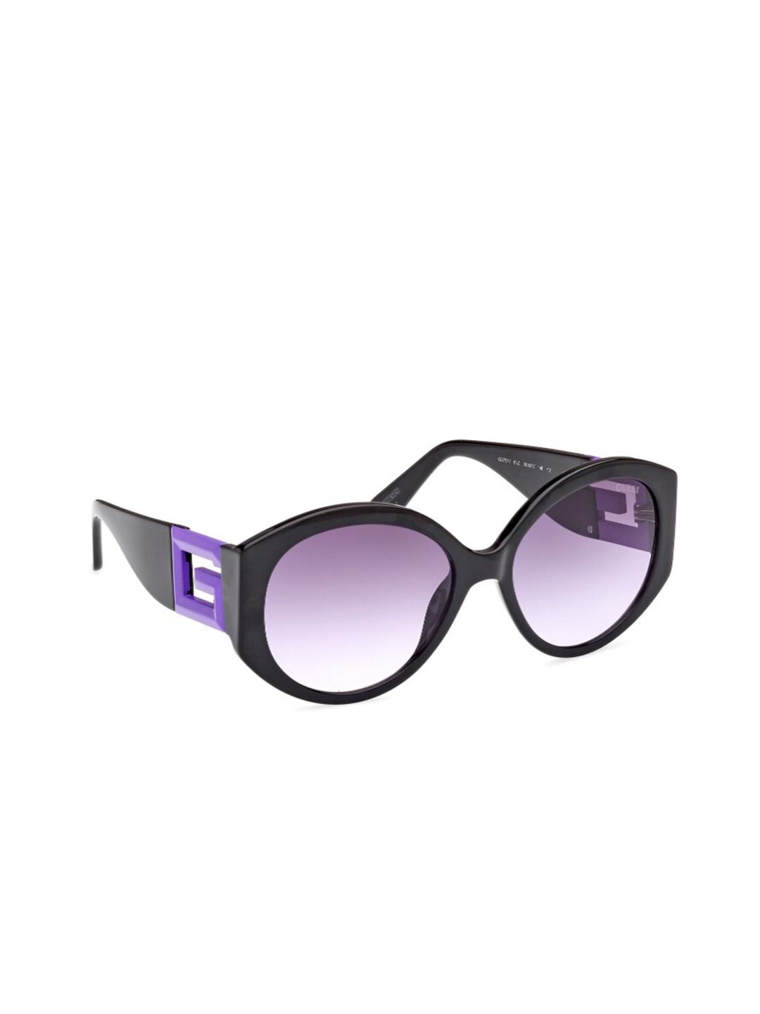 

GUESS Women Oval Sunglasses with UV Protected Lens, Purple