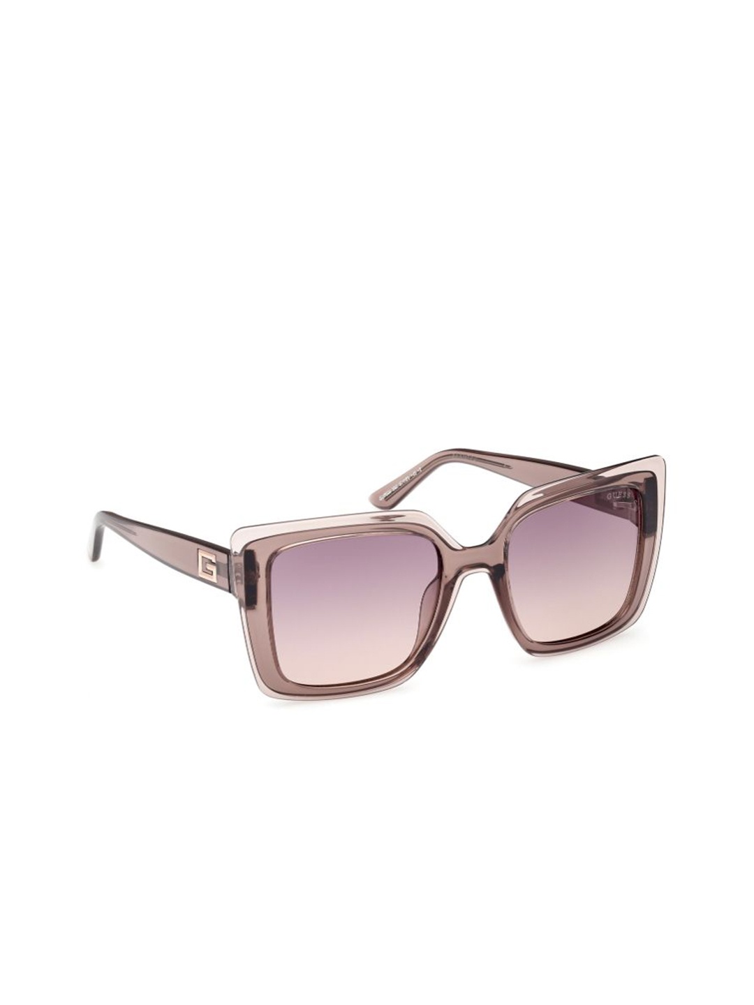 

GUESS Women Square Sunglasses with UV Protected Lens, Purple