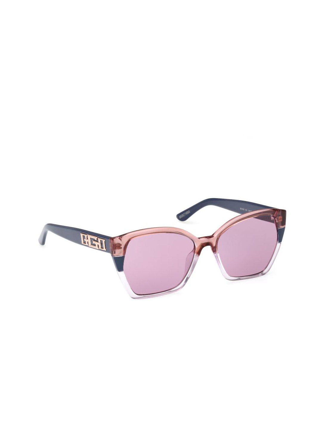 

GUESS Women Butterfly Sunglasses with UV Protected Lens, Purple