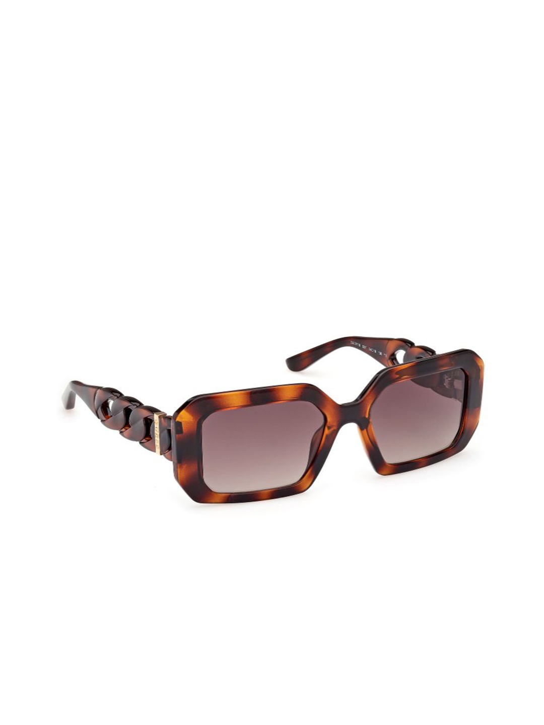 

GUESS Women Rectangle Sunglasses with UV Protected Lens, Brown