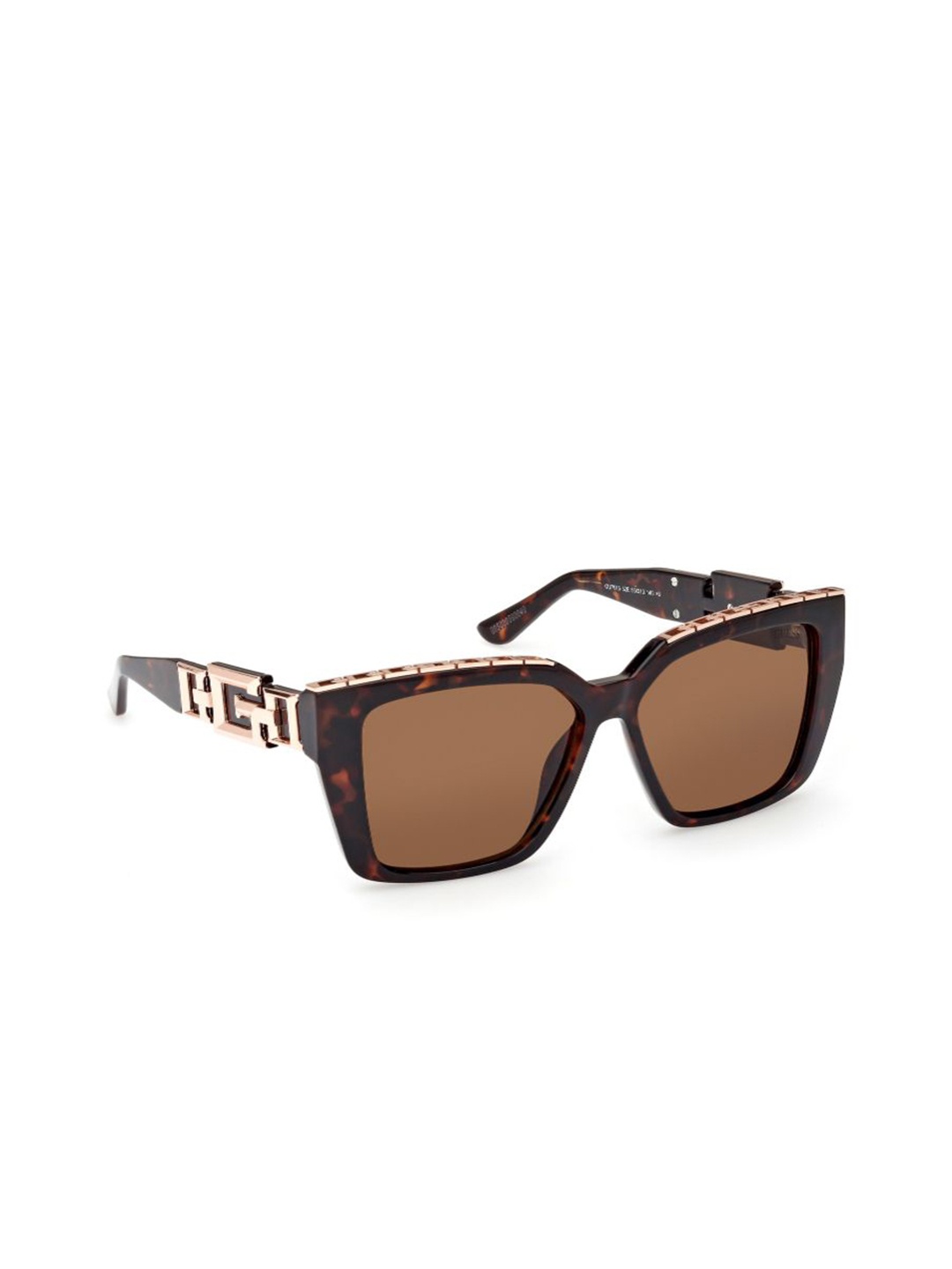 

GUESS Women Square Sunglasses with UV Protected Lens, Brown