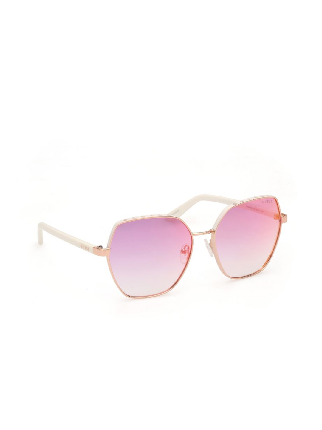

GUESS Women Oversized Sunglasses with UV Protected Lens, Purple