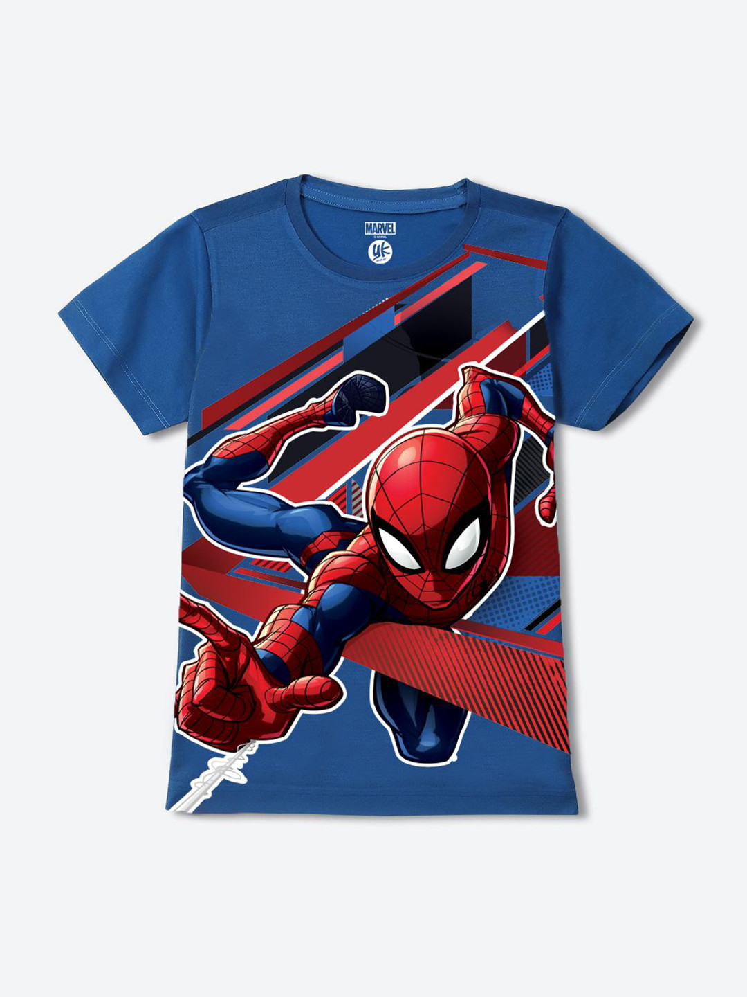 

YK Marvel Boys Printed V-Neck T-shirt, Blue