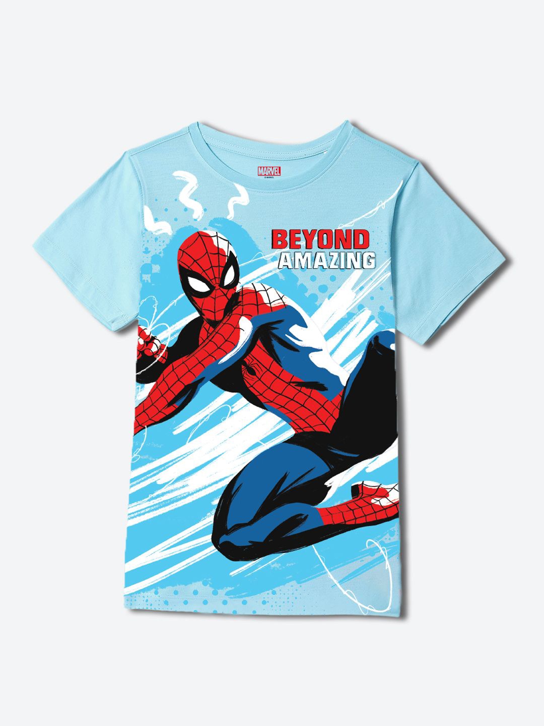 

YK Marvel Boys Printed Applique T-shirt, Blue