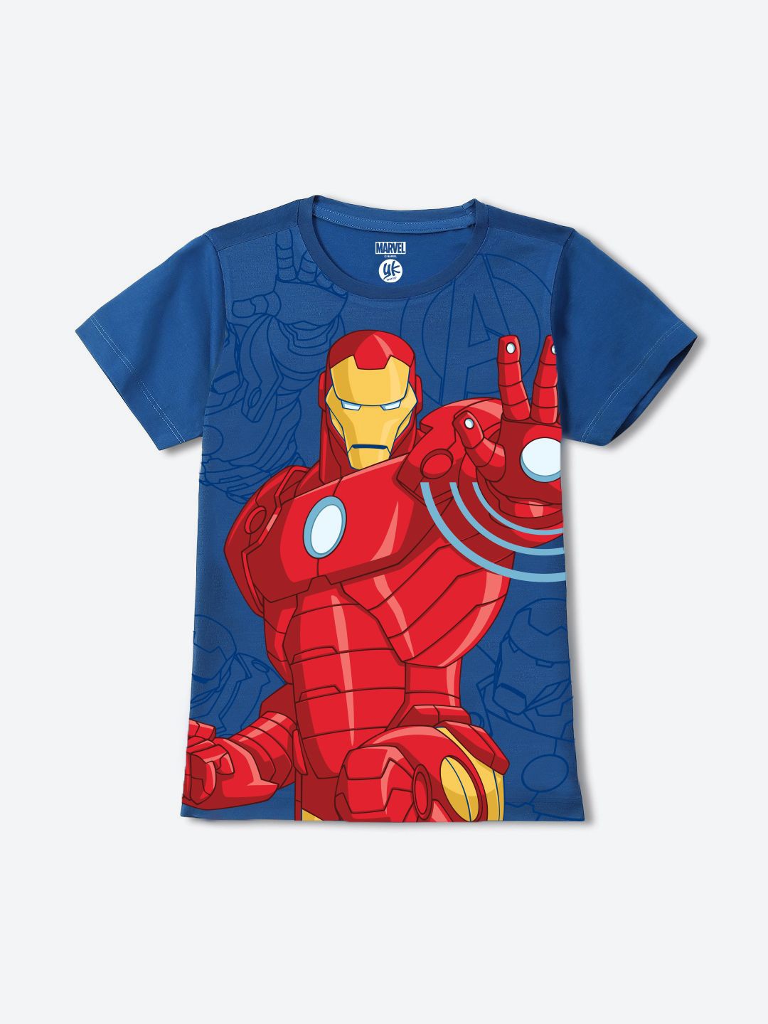 

YK Marvel Boys Printed Applique T-shirt, Blue