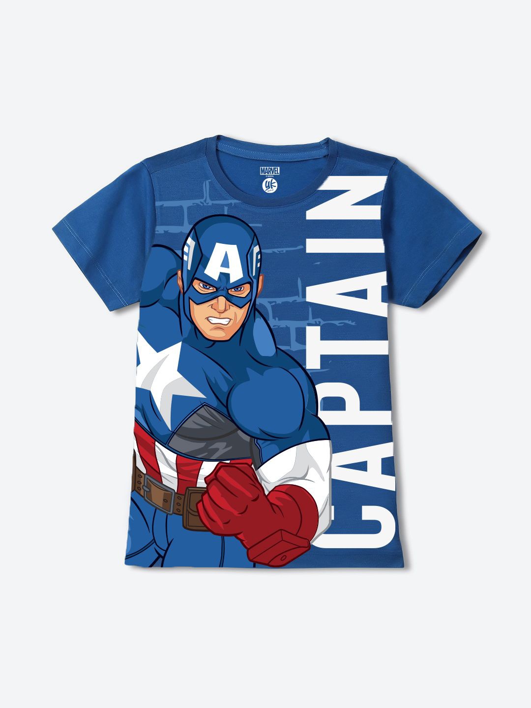 

YK Marvel Boys Printed Applique T-shirt, Blue