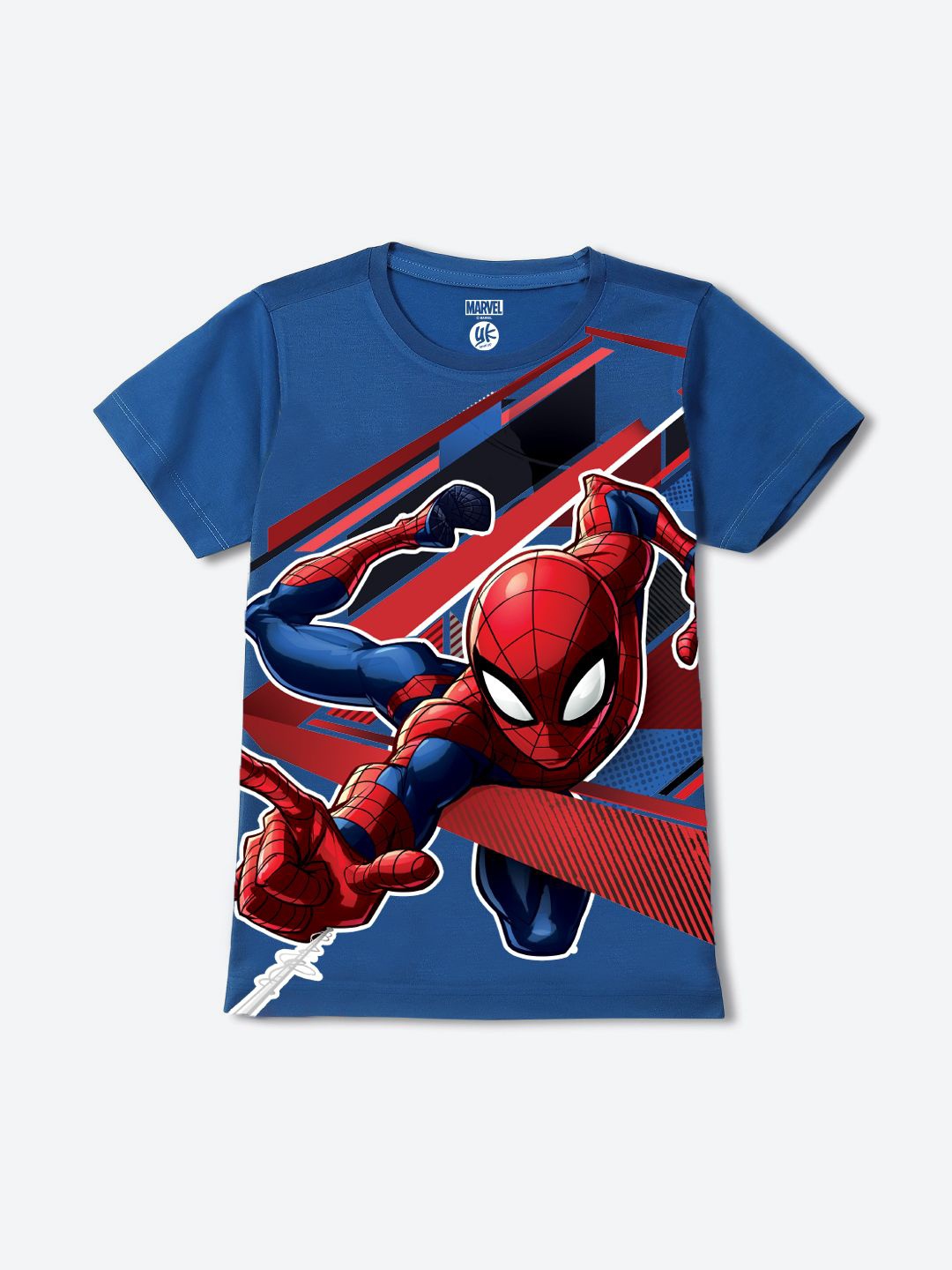 

YK Marvel Boys Printed V-Neck T-shirt, Blue