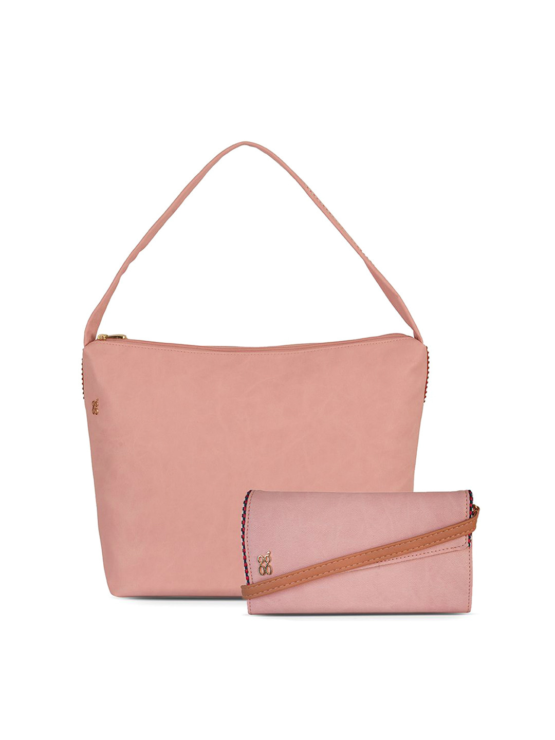 

Baggit PU Oversized Shopper Hobo Bag, Pink