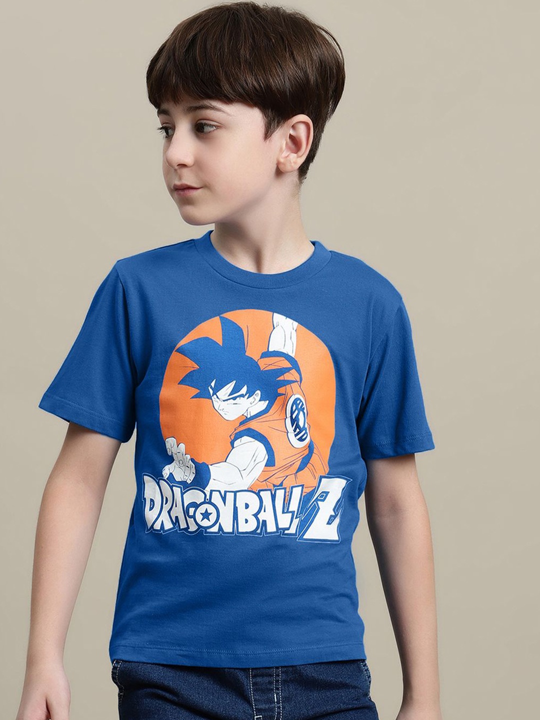 

Kids Ville Boys Dragon Ball Z Printed Pure Cotton T-Shirt, Blue