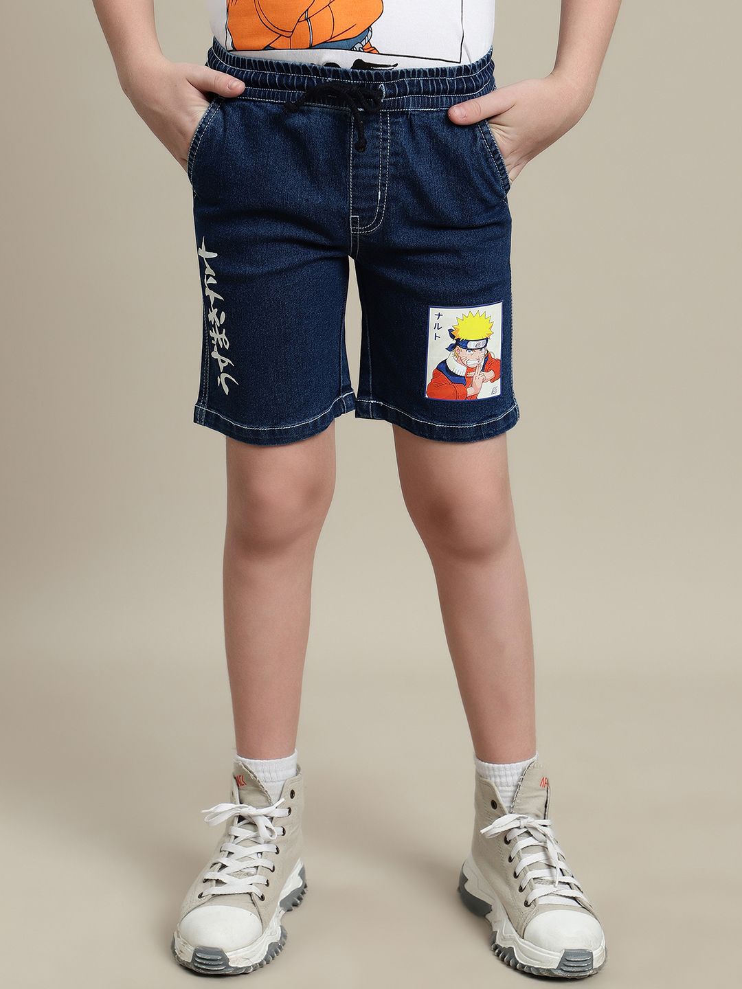 

Kidsville Boys Naruto Printed Denim Regular Shorts, Blue