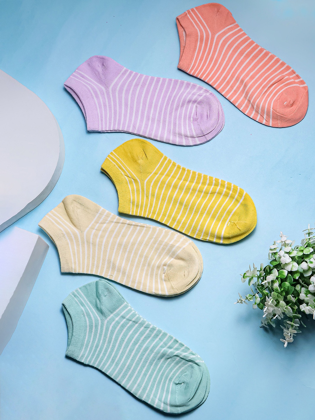 

Brauch Pack Of 5 Assorted Ankle-Length Socks