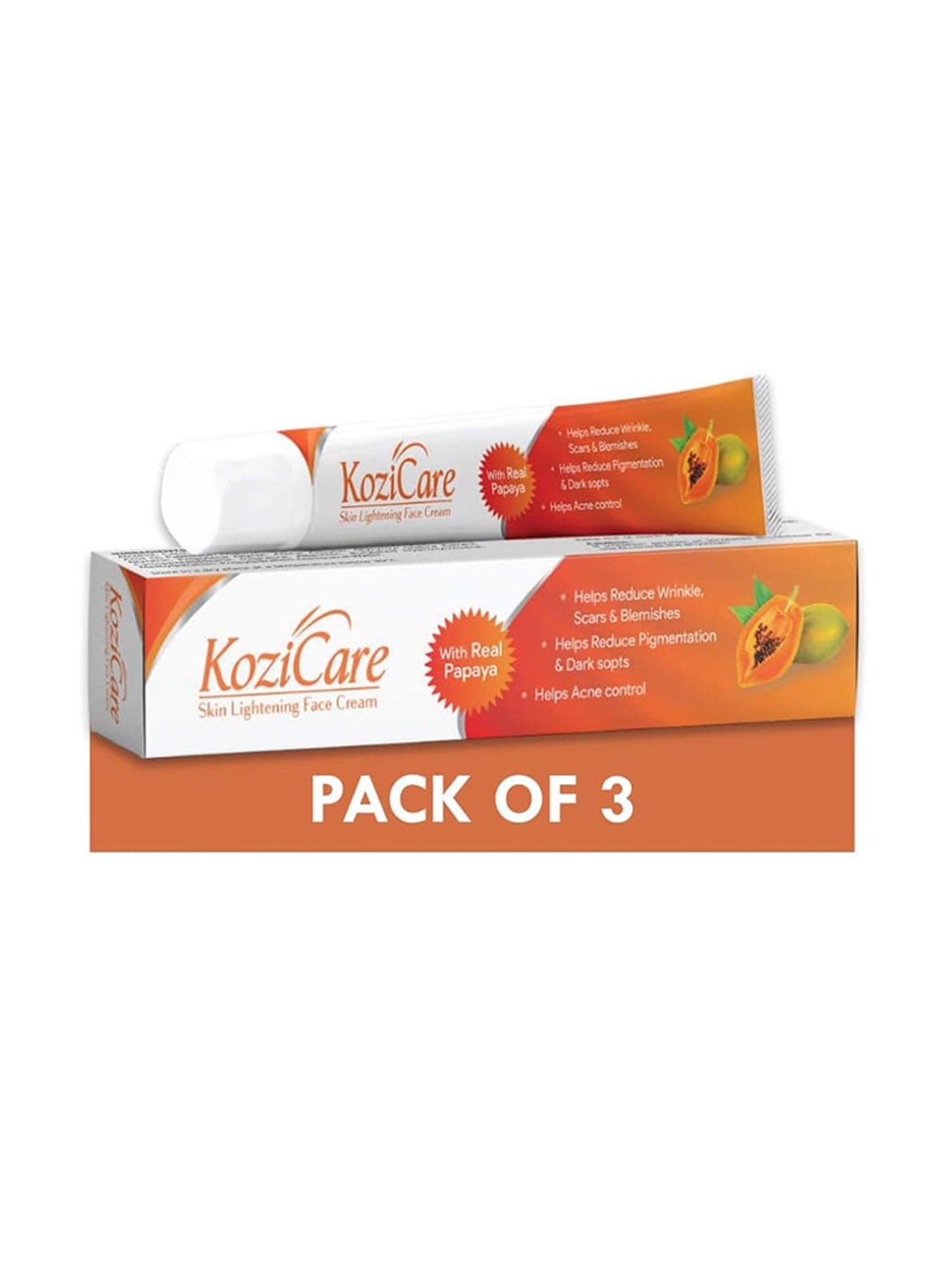 

KOZICARE Set Of 3 Skin Lightening Cream With Kojic Acid & Niacinamide 15g Each, White