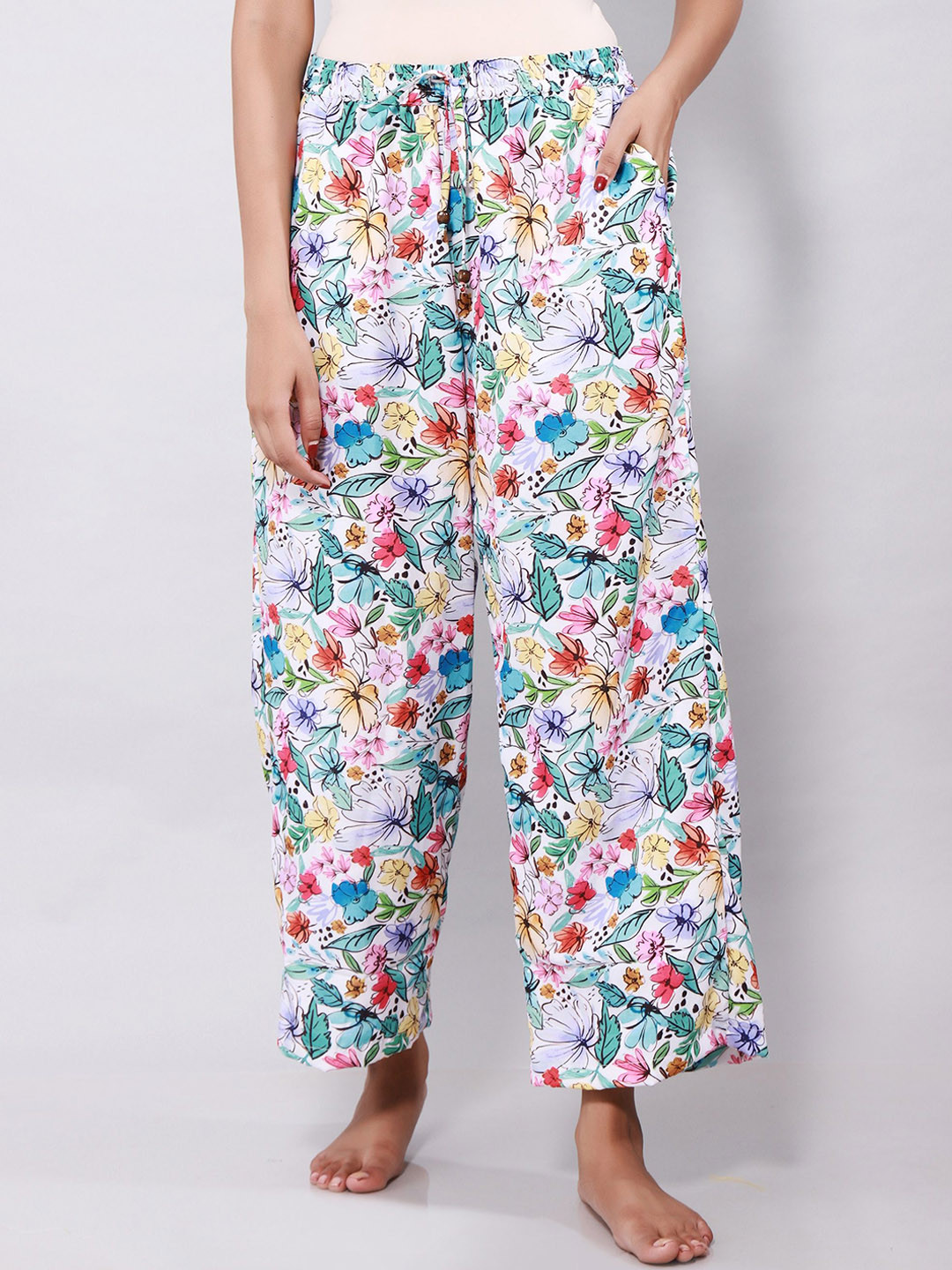 

ETC Printed Cotton Lounge Pants, Blue