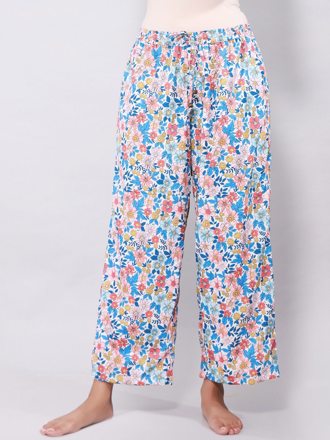 

ETC Women Printed Pure Cotton Lounge Pants, Purple