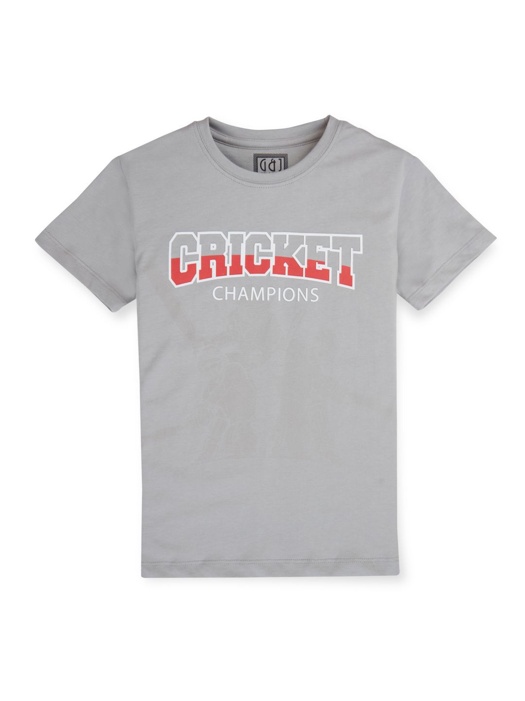 

Gini and Jony Boys Typography Printed Applique T-shirt, Grey