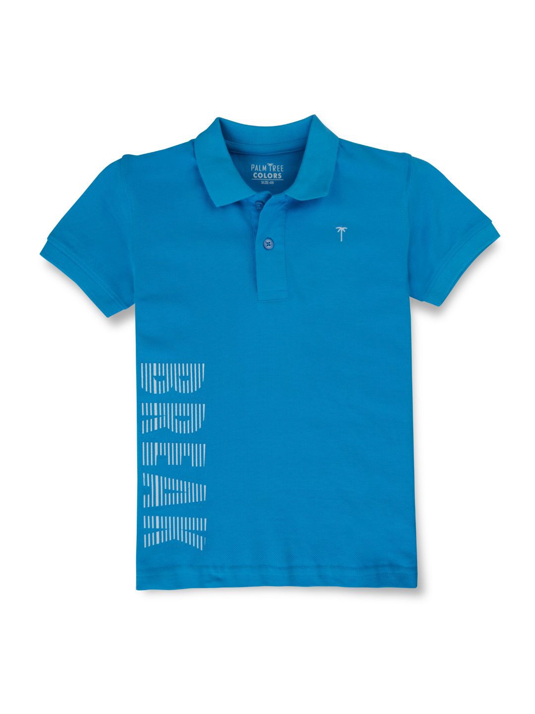 Gini and Jony Boys Typography High Neck T-shirt, Blue