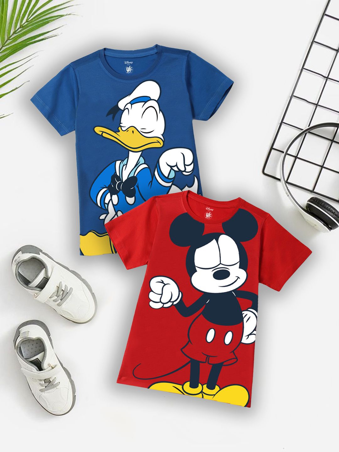 

YK Disney Boys 2 Printed Applique T-shirt, Blue