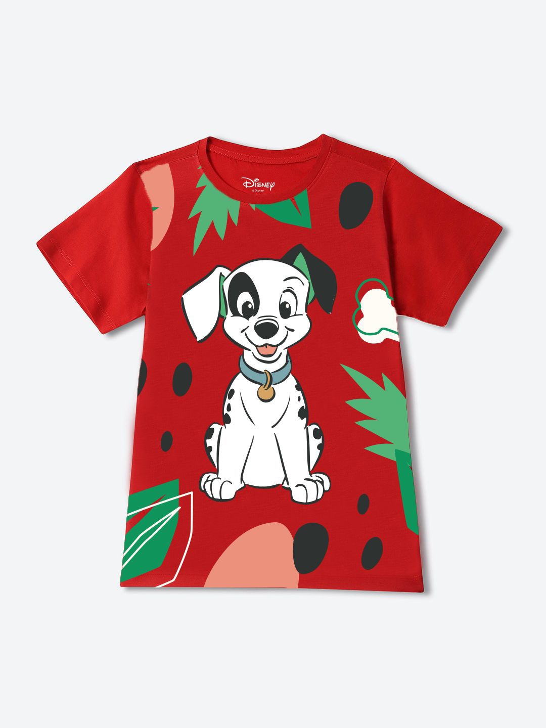 

YK Disney Boys Printed Applique T-shirt, Red