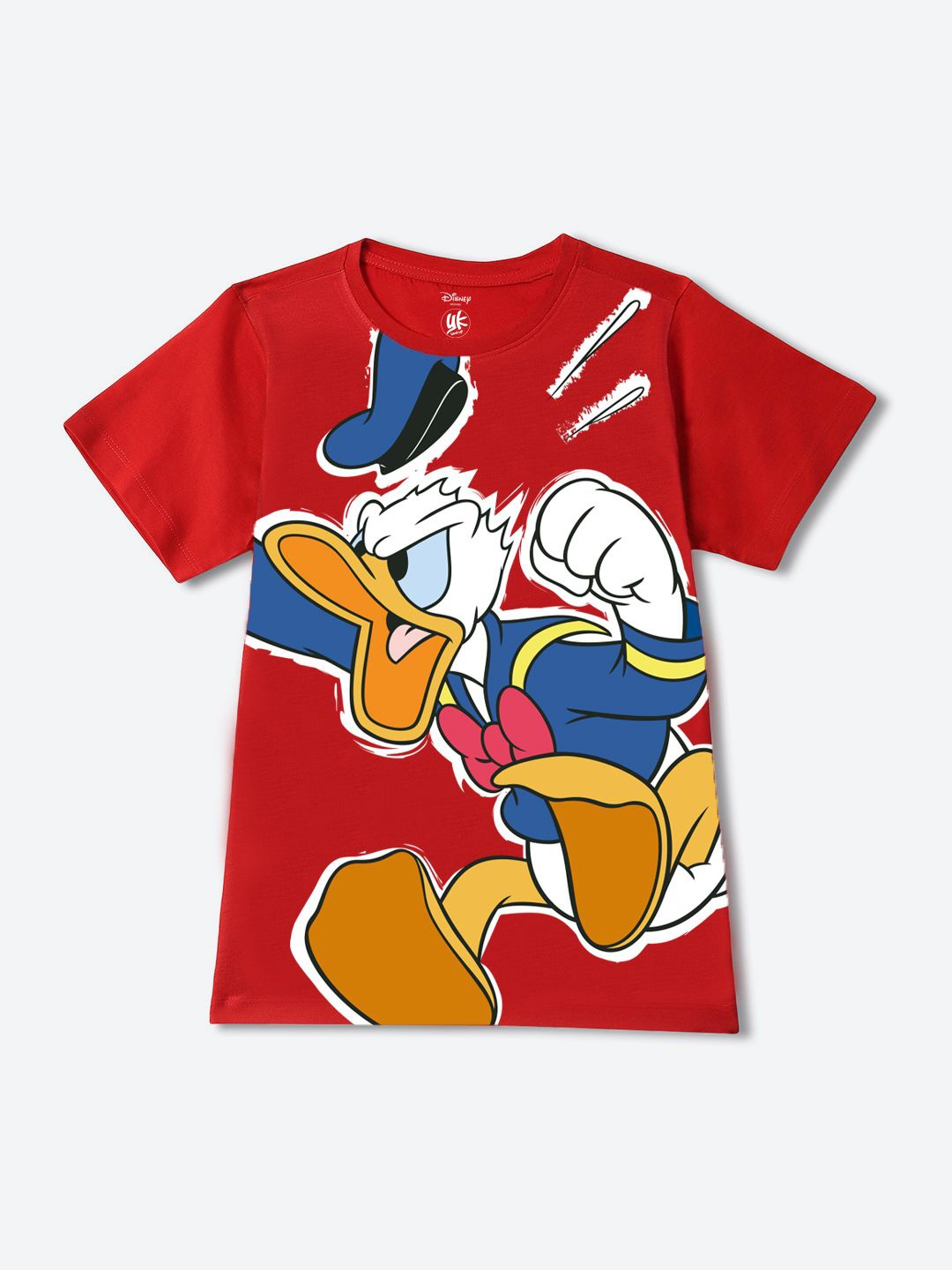 

YK Disney Boys Printed Raw Edge T-shirt, Red