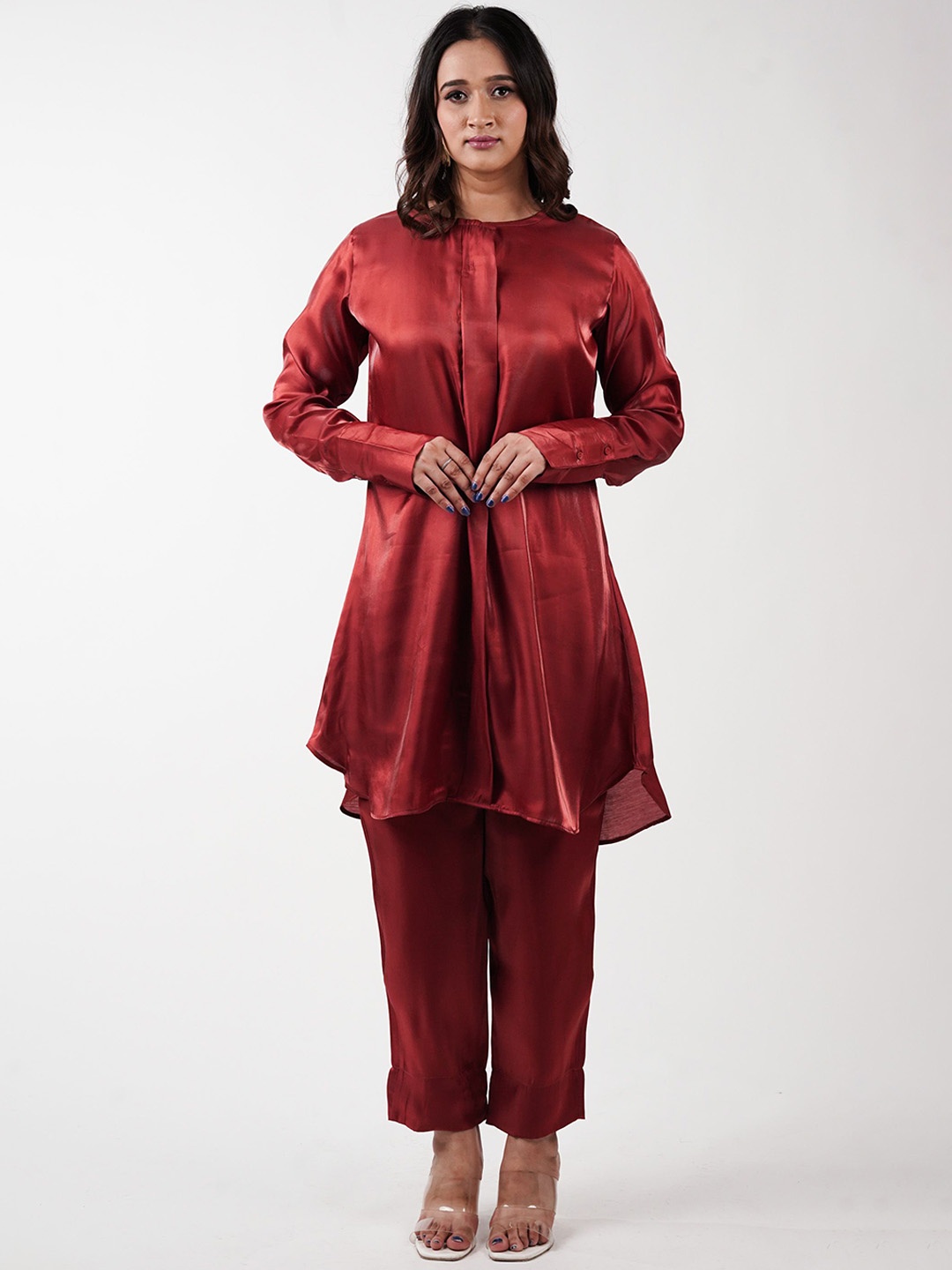 

NoLabels Tunic With Trouser Co-Ords, Maroon
