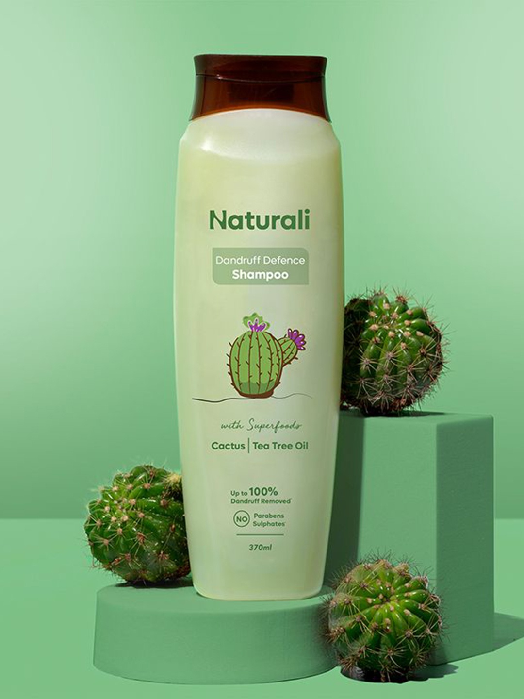 

Naturali Dandruff Defence Shampoo with Tea Tree Oil & Cactus Extracts - 370ml, Green