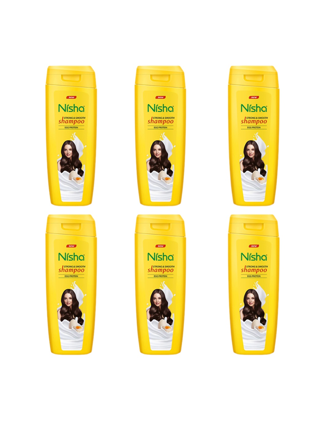 

Nisha Set Of 6 Egg Protein Shampoo - 80 ml Each, Yellow