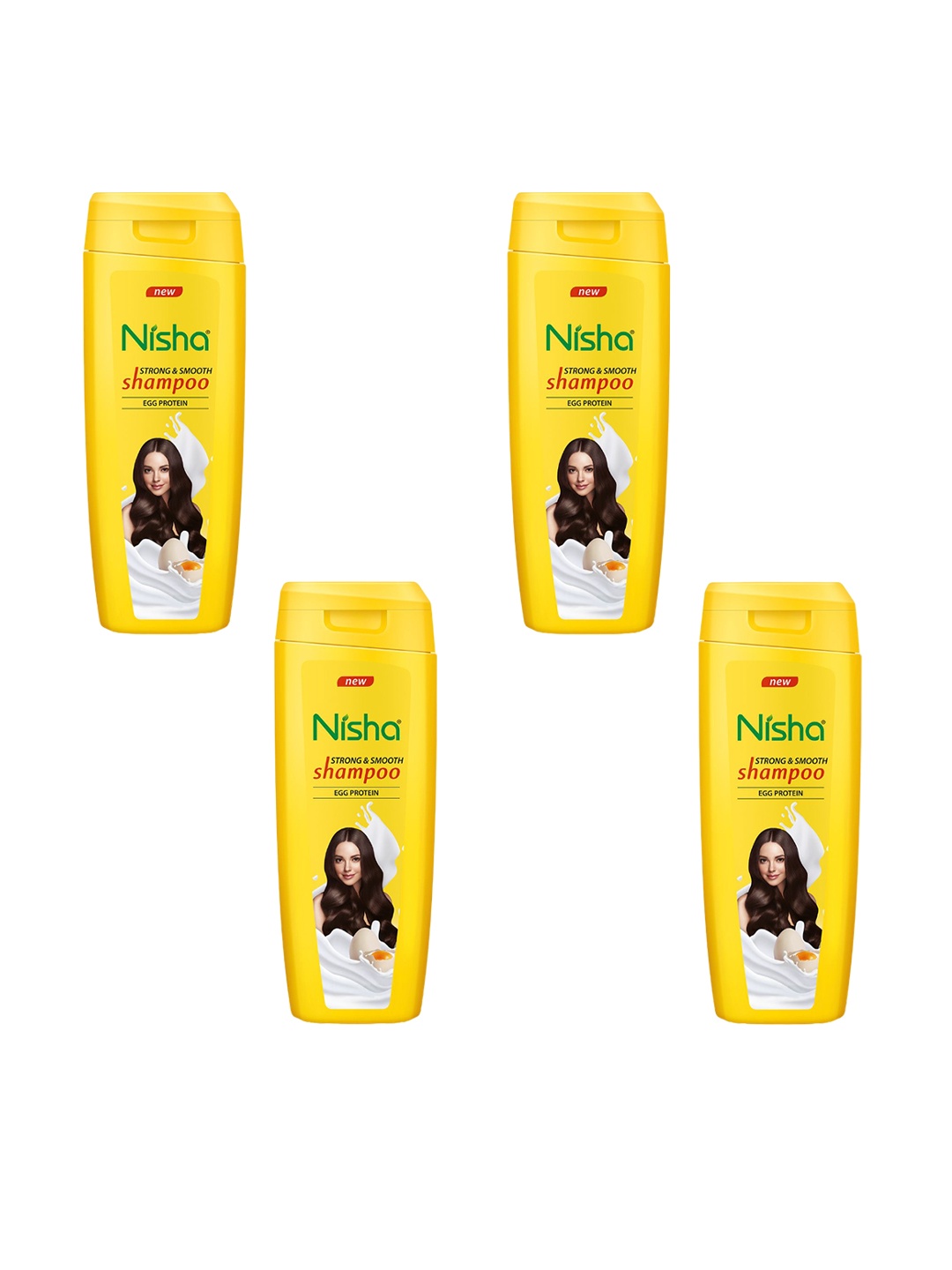 

Nisha Set Of 4 Egg Protein Shampoo - 80 ml Each, Yellow