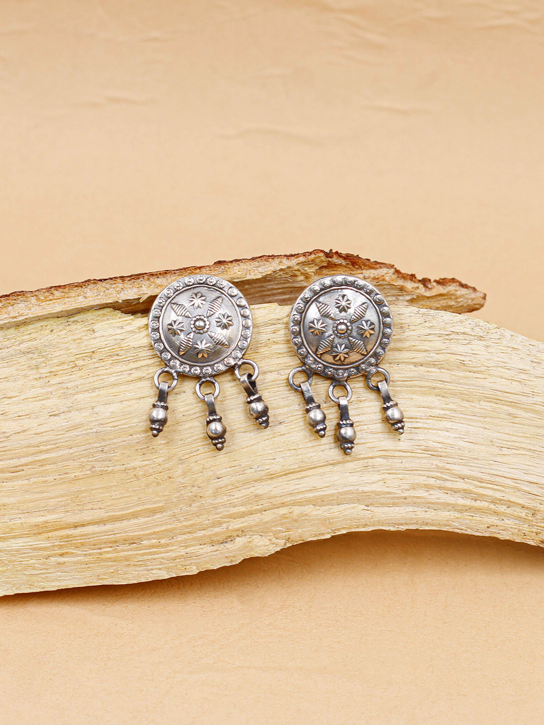

SANGEETA BOOCHRA Circular Drop Earrings, Silver