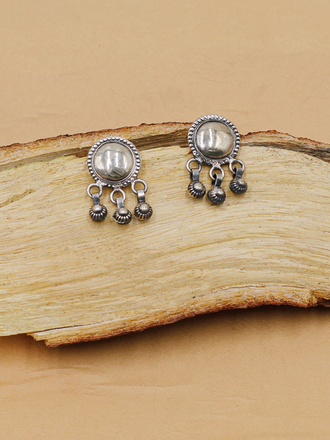 

SANGEETA BOOCHRA Circular Studs Earrings, Silver