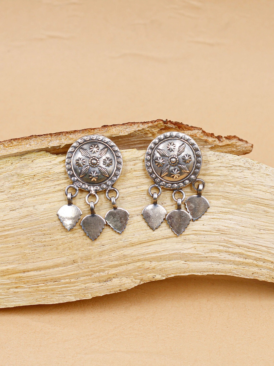 

SANGEETA BOOCHRA Circular Drop Earrings, Silver