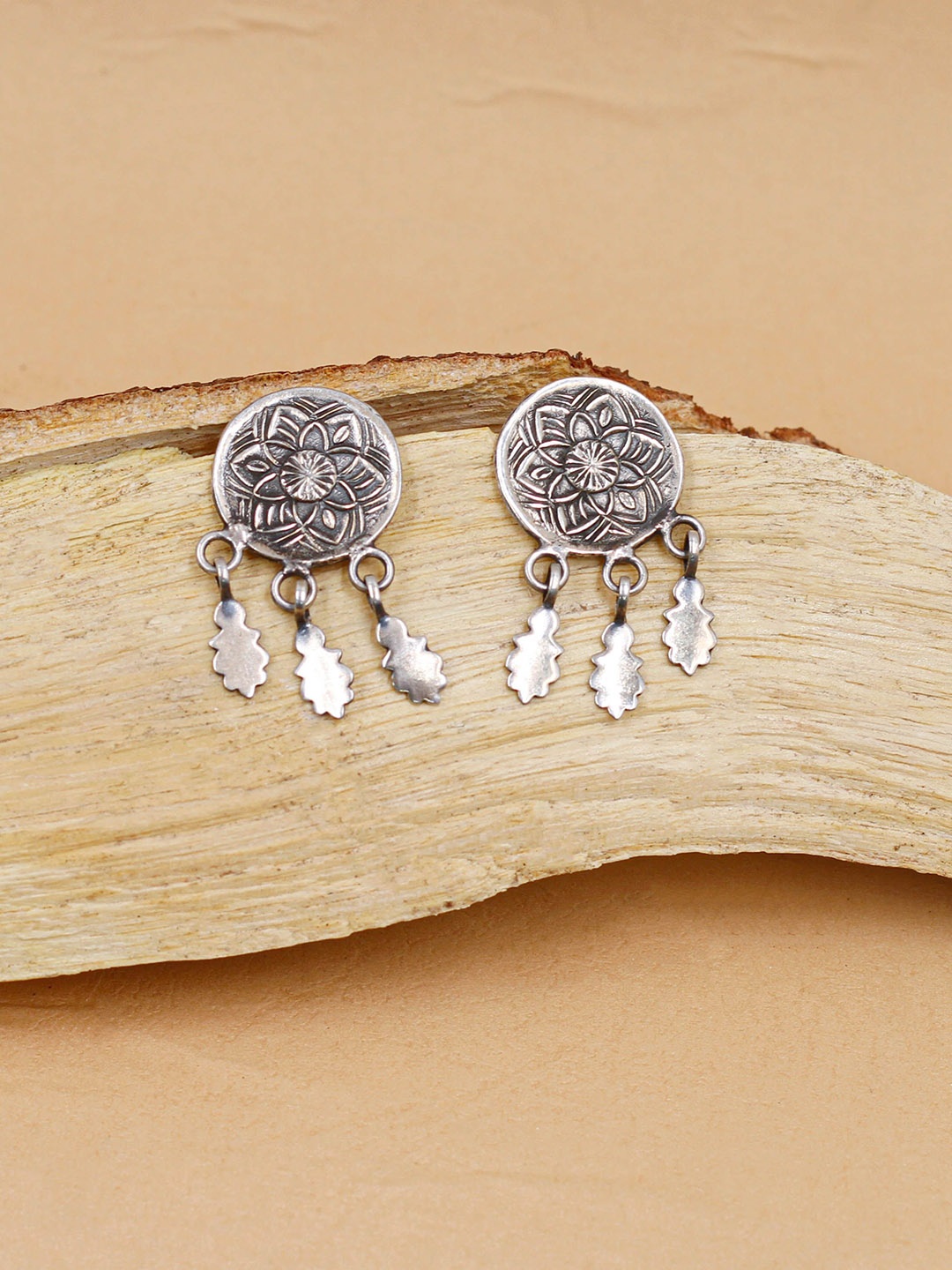 

SANGEETA BOOCHRA Circular Drop Earrings, Silver