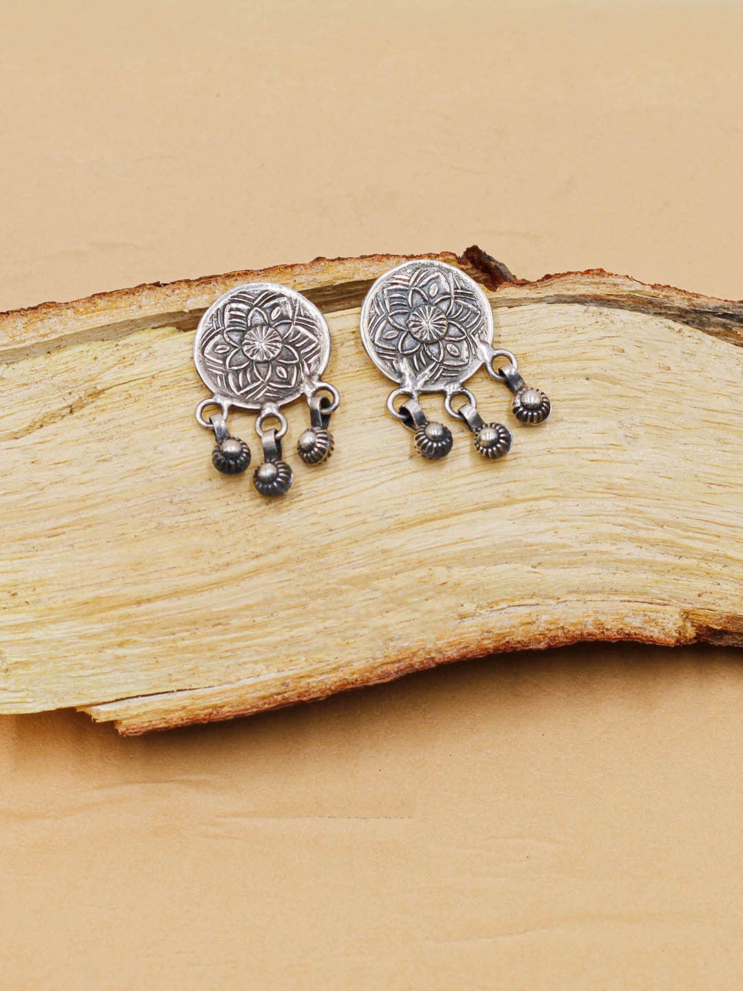 

SANGEETA BOOCHRA Circular Drop Earrings, Silver
