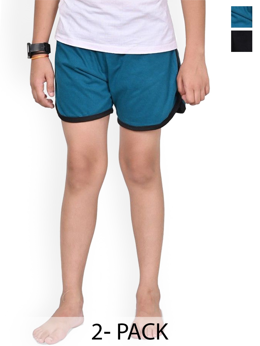 

BAESD Boys Pack Of 2 Regular Fit High-Rise Shorts, Blue