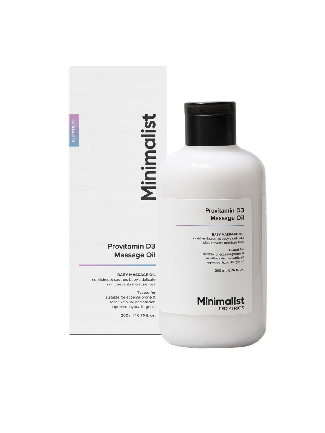 Minimalist Pediatrics Provitamin D3 Massage Oil - 200 ml, White