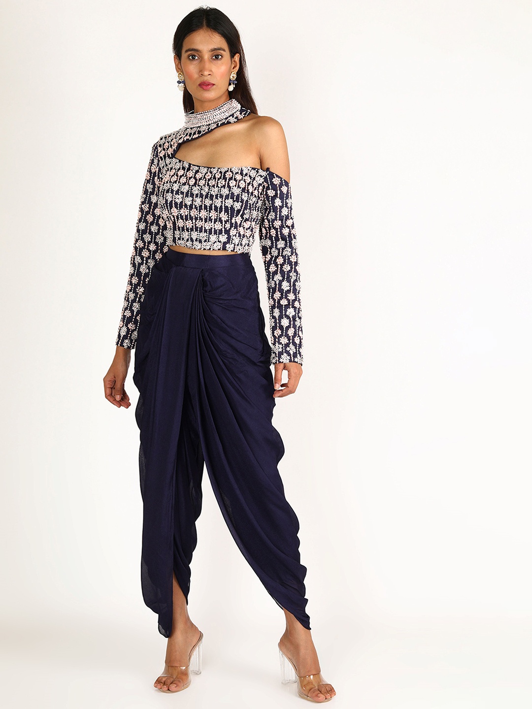 

Masumi Mewawalla Women Crepe Dhoti Pants, Blue