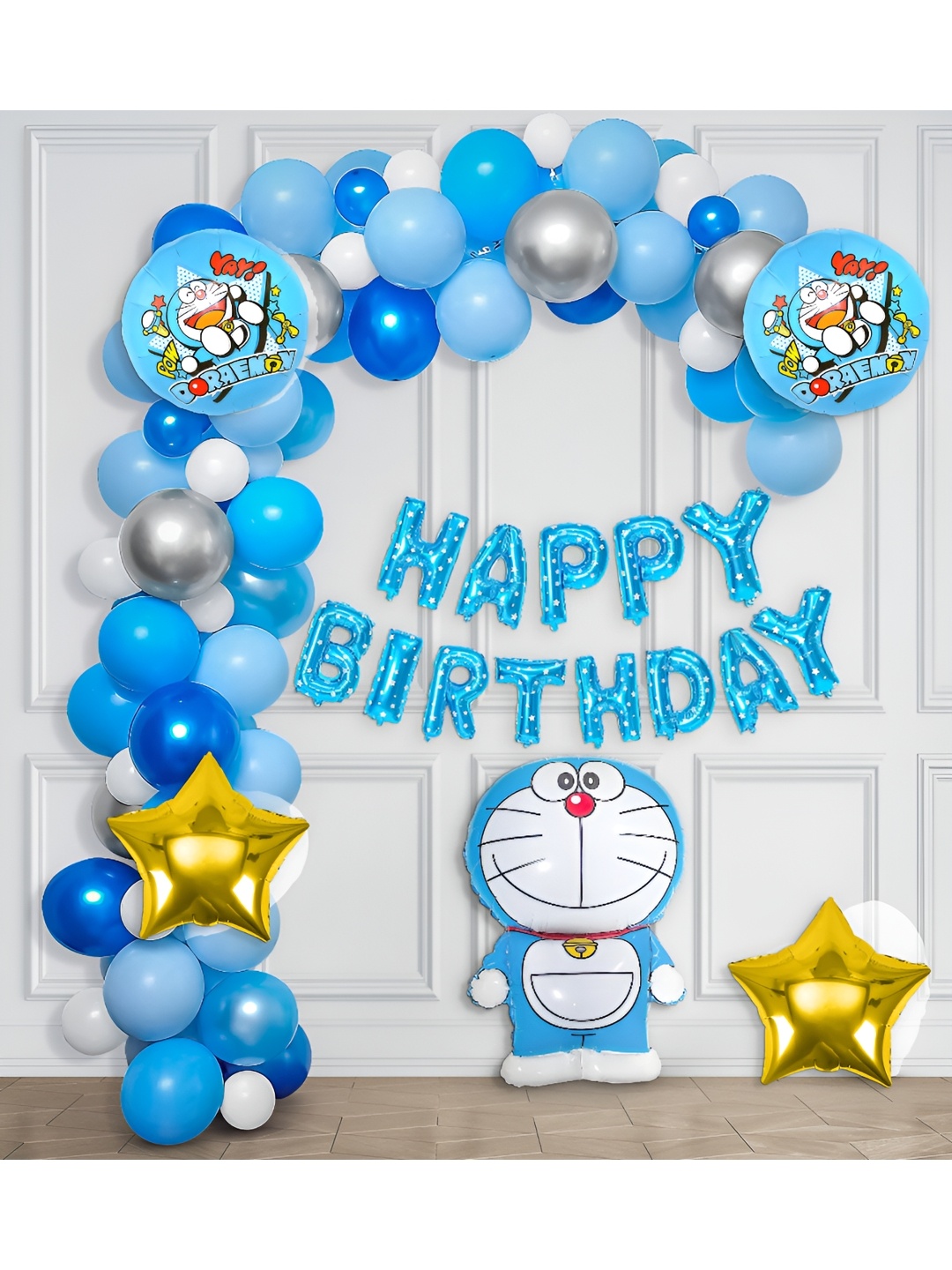 

Special You 51Pcs Blue & White Doraemon & Balloons Birthday Decorations