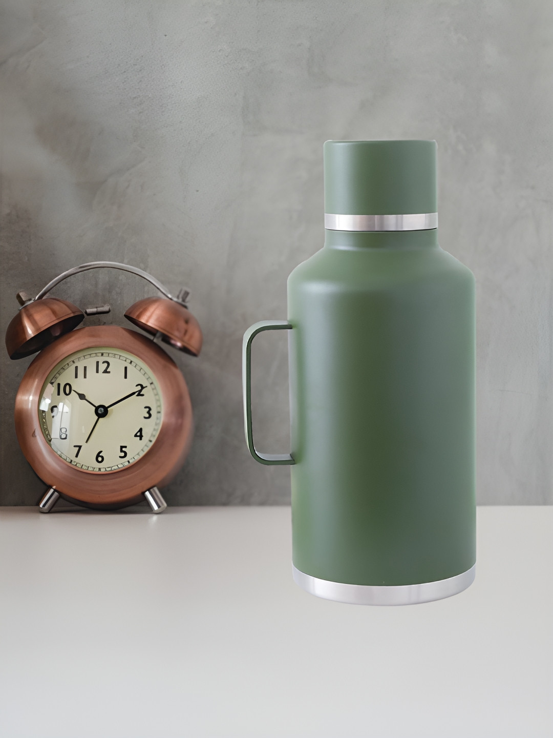

Kuber Industries Green Single Stainless Steel Solid Water Bottle