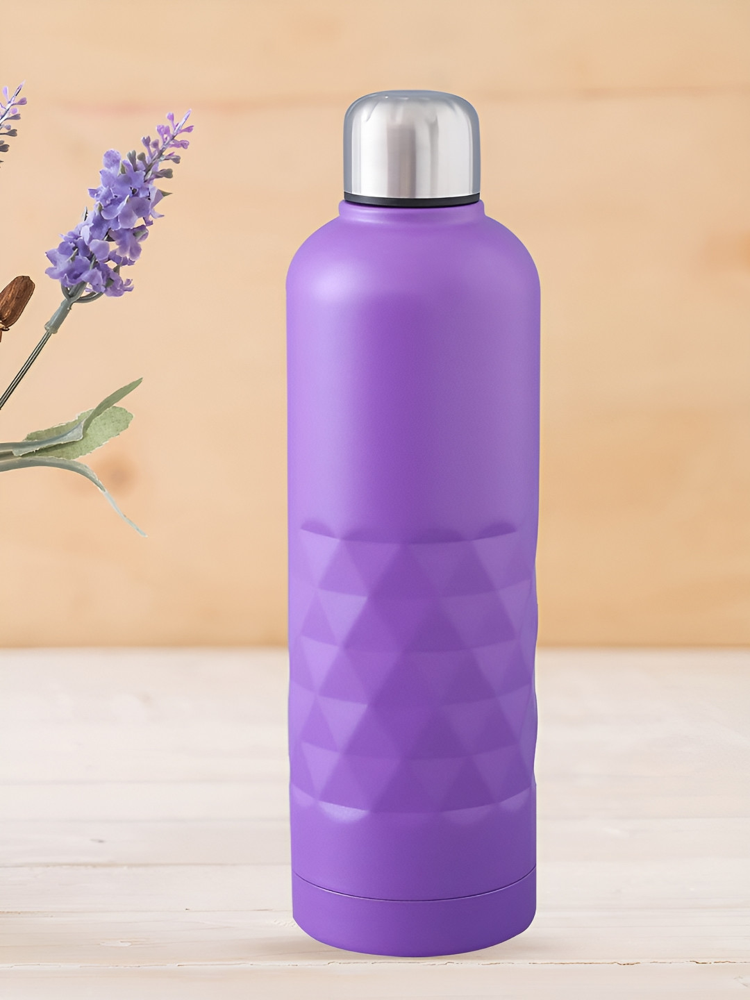 

Kuber Industries Purple Single Stainless Steel Solid Water Bottle