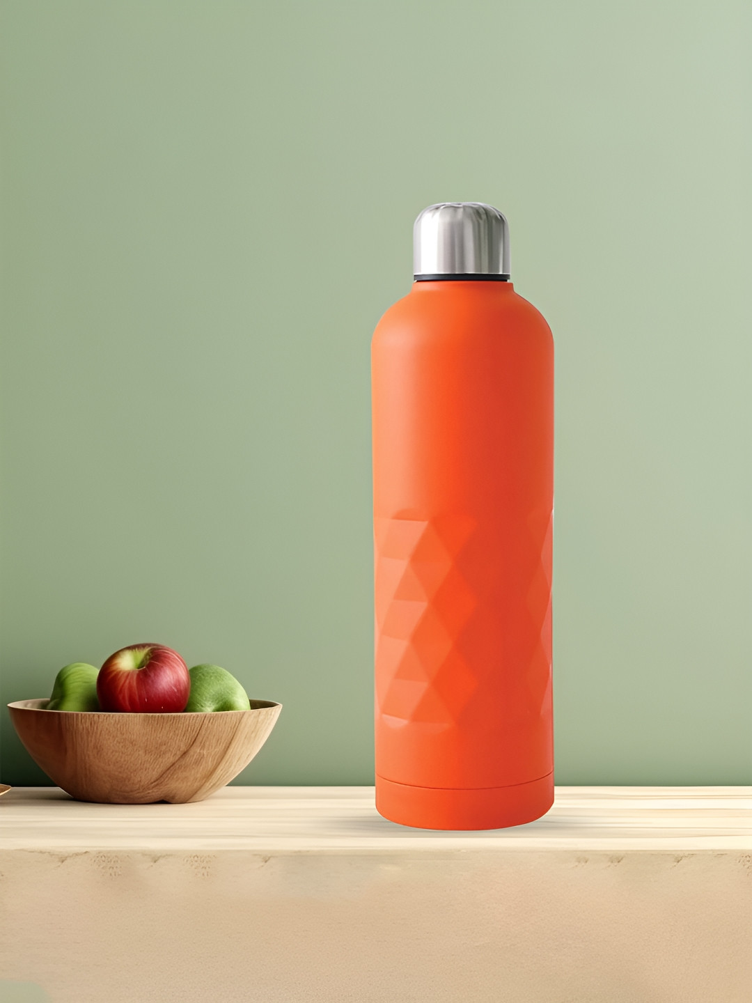 

Kuber Industries Orange Single Stainless Steel Solid Water Bottle