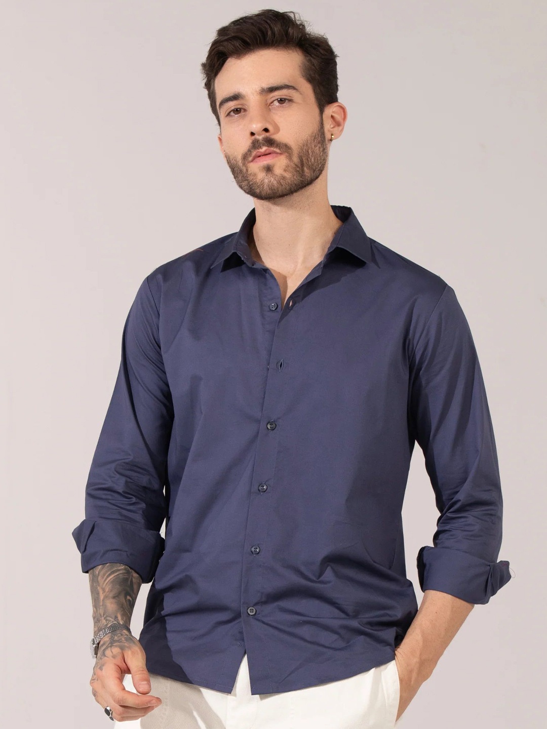 

BOTNIA Men Opaque Casual Shirt, Blue