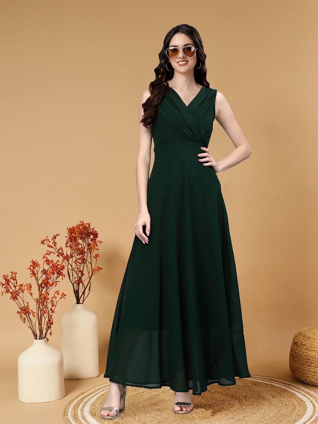 

Kedar Fab Georgette Maxi Dress, Green