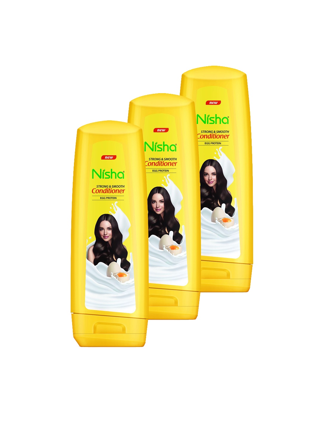 

Nisha Set Of 3 Egg Protein Hair Conditioner - 80 ml Each, Yellow