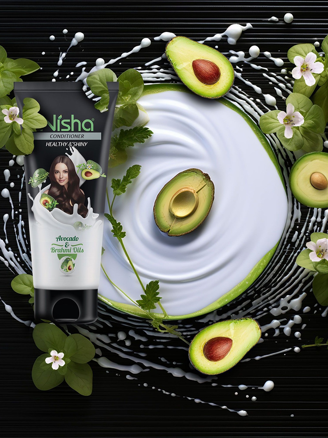 

Nisha Set Of 3 Avocado & Brahmi Oils Hair Conditioner - 80 ml Each, Black
