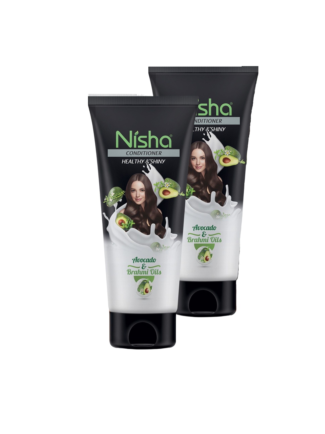 

Nisha Set Of 2 Hair Conditioner With Avocado & Brahmi Oil - 80ml Each, Black