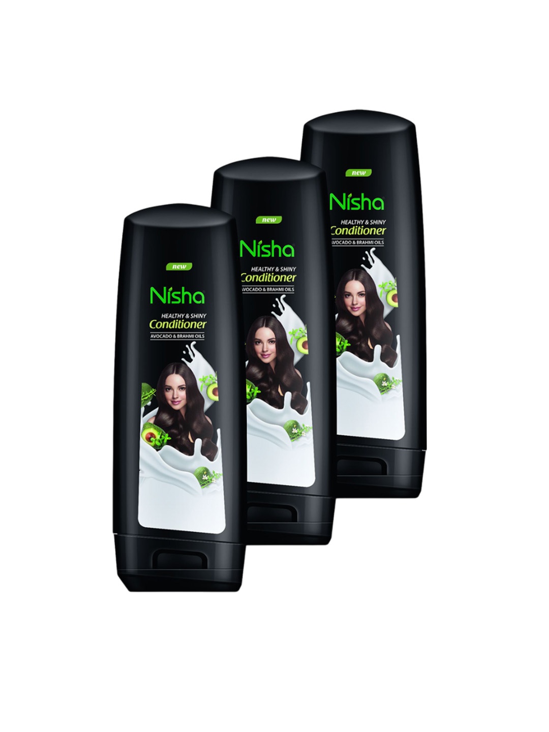 

Nisha Set Of 3 Hair Conditioner With Avocado & Brahmi Oil - 80ml Each, Black