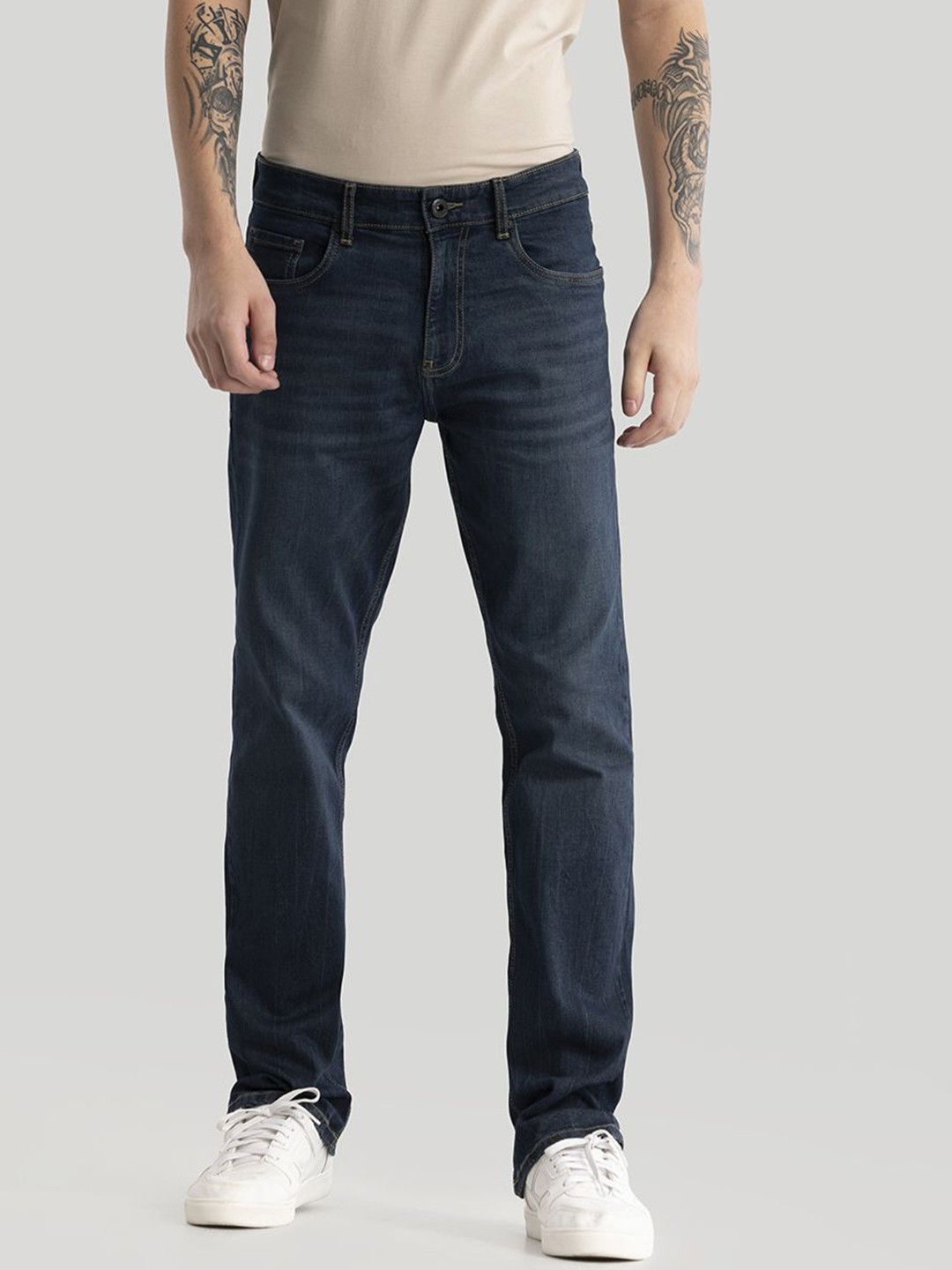 

Snitch Men Classic Stretchable Jeans, Blue