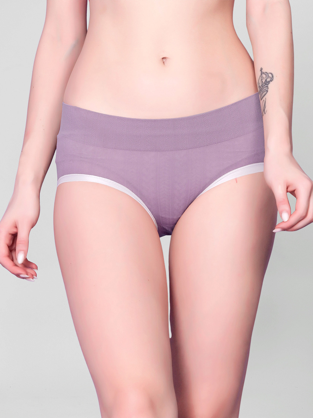 

DEALSEVEN FASHION Seamless Hipster Briefs GP102_PL, Purple