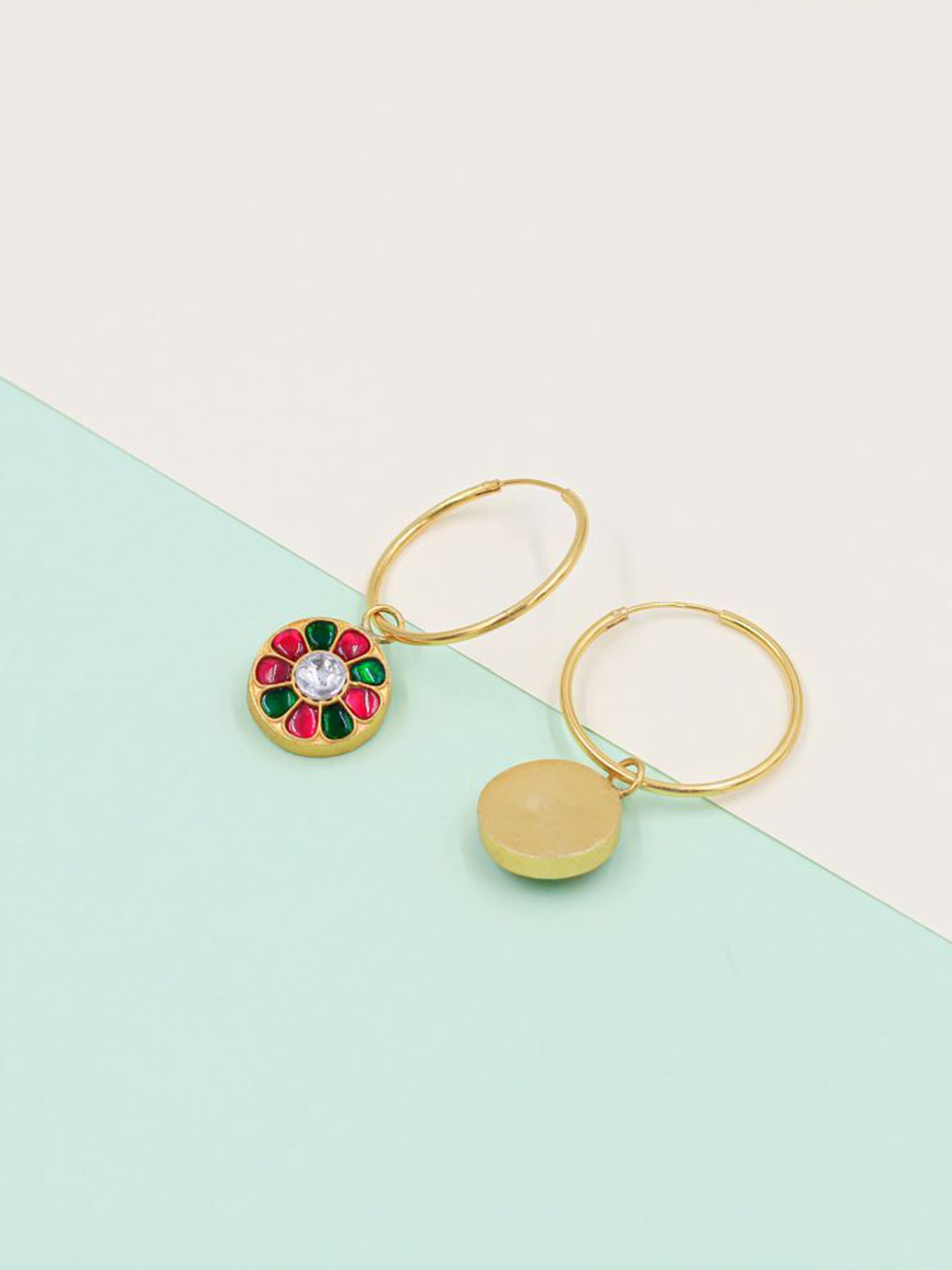 

SANGEETA BOOCHRA Circular Drop Earrings, Multi